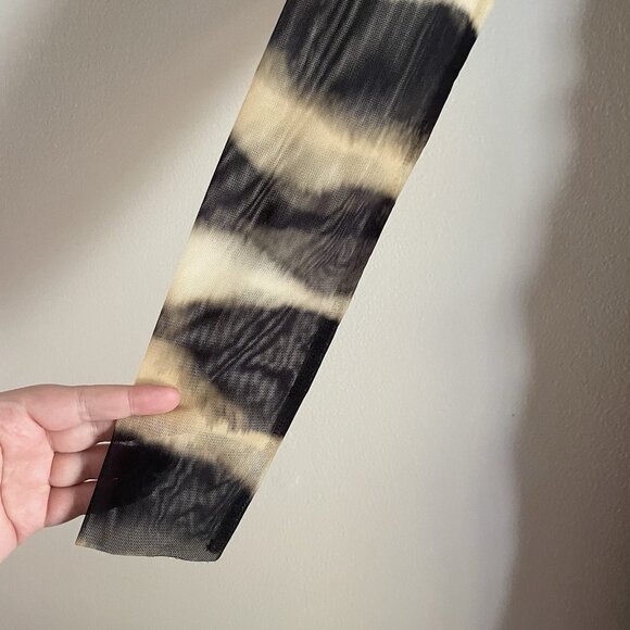 Zara Women M Tie Dye Mesh Tulle Ruched One Shoulder Bodycon Midi Dress NWT - Picture 8 of 16